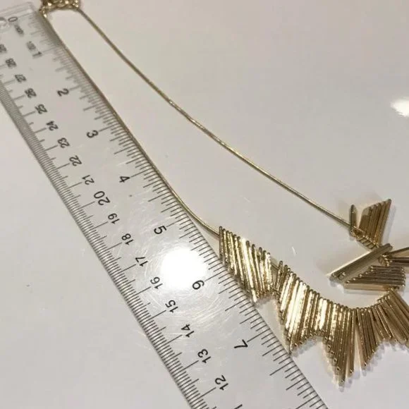 ROCKSBOX "SLATE" Gold-Tone Dangles Necklace - Picture 7 of 9